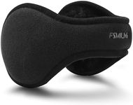 Fsmiling Winter Ear Muffs Men Adjustable Earmuffs Women Foldable Ear Warmers Behind The Head Ear Muffs Black