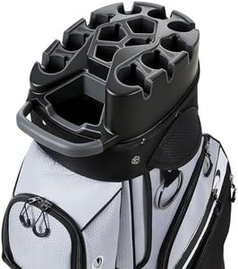 VEVOR Golf Cart Bag, 14 Way Top Divider Organizer, Golf Club Bag with Full-Length Divider, Handles, Storage Pockets, Shoulder Strap, Rain Hood, Smooth Zippers, Lightweight Polyester for Men & Women