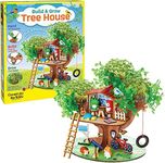 Creativity for Kids Build and Grow Tree House Craft Kit - Treehouse Playset Toy for Boys and Girls, Classic Toys for Kids