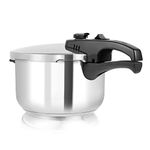 Tower T80245 Stainless Steel Pressure Cooker with Steamer Basket, 3 Litre, Stainless Steel, Silver