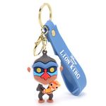 Daiyamondo Creative Amazing Elegant 3D Silicone Premium Key rings With Long Bow Suitable For Car Bike Keychains, Bag Charms, Gifts, Bag Pendant (Monkey Guru Ji)