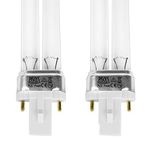 Pisces Twin Pack 7w (watt) PLS Replacement UV Bulb Lamp for Pond Filter UVC