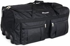 LuggageKing 30-Inch XL Rolling Duffel Bag with Wheels - Ideal Travel Bag for Travel, Sports, Hockey, and Cargo Outdoor Hockey Bag - Convenient and Spacious Gym Bag (Black)