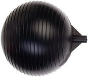 Kerick Valve PF06 Polyethylene Sphere Float Ball, 6" Diameter, 6" Length, 1/4" Female Thread,Black