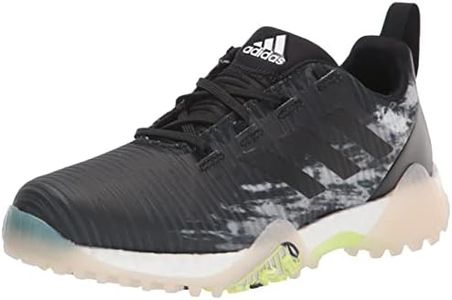 adidas Men's Codechaos Spikeless Golf Shoes, Core Black/Core Black/Pulse Lime, 10.5 US