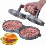 Niralasa Aluminum Double Burger Press Patty Maker Round Shape Hamburger Mold Grilling Accessories for Perfect Meat Patties, Veggie Burger