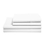 4PC Sheets for RV's & Campers, 15 Inch Deep Pocket, 600TC-White, 48"x75" RV Three Quarter.