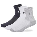 Supersox Cotton Men's 3 Pairs Sports Regular Length Socks - Half Terry Cushioned, Anti Odour & Anti Bacterial For Sneaker & Running Workout - Free Size, Pack Of 3 (Regular Length)