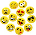 16" Emoticon Party Pack Inflatable Beach Balls - Beach Pool Party Toys (12 Pack)