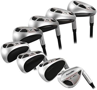 Men’s Powerbilt Golf EX-550 Hybrid Iron Set, which includes: #4, 5, 6, 7, 8, 9, PW +SW Senior Flex Right Handed New Utility “A” Flex Club