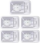 Leisure LED 5 Pack 12V Led RV Ceiling Dome Light RV Interior Lighting for Trailer Camper with Switch, Single Dome 300LM (Natural White 4000-4500K, 5-Pack)