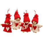 Gisela Graham Mini Felt Dress Kids Decorations (pack of 4)