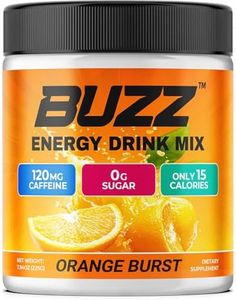 Morning Buzz Energy Drink Powder - Energy Boost Drink Mix - Sugar-Free Energy with Antioxidants - Morning Kickstart and Sports Nutrition Endurance Product - 30 Servings, Orange Burst, 8 Ounces