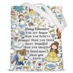 LEVLO Fairy Tales Cosmetic Make up Bag Movie Inspired Gifts You Are Braver Stronger Smarter Than You Think Makeup Zipper Pouch Bag, Always Beauty Tote, Tote Bag