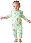 Posh Peanut Boys Pajamas - PJs for Kids Made of Soft Viscose from Bamboo, Long Sleeve Toddler PJs & Matching Boys Pajama Sets (10-12 Months) Safari Animals