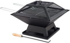 Evokk Square Fire Pit with BBQ Gril