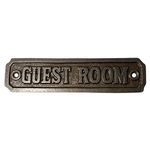 Cast Iron Antique Style GUEST ROOM PLAQUE SIGN |sitting room | drawing room | home décor | door sign | Guest House | Kitchen | Farmhouse | Pub | old style Period Plaque