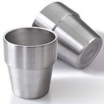 Newk Stainless Steel Tumblers, 10 Oz / 300 ml Metal Cup, Double Wall Drinking Mug for BBQ/Home/Office/Party/Driving – Set of 2 Packs