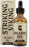 Striking Viking Vanilla Beard Oil for Men - Naturally Derived Conditioner with Argan & Jojoba Oils for Softening, Moisturizing and Growth (2 Oz)