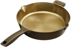 iLiving Seasoned Modern Heirloom Mirror Polished Cast Iron Skillet Pan 12" (2.7" Wall Height/3.7 L)