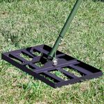 HamRoRung Lawn Leveling Rake, 20" x 10", 12 lbs - Upgraded Version of The Thickened Base and Extended Rubber Grip for Leveling Lawns, Sand, and Soil in Gardens and Golf Courses, Stable and Firm