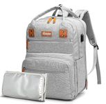 Rabjen Diaper Bag Backpack, Transformable Baby Bag, Spacious Enough for Twins' Stuff, Multifunction Back Pack