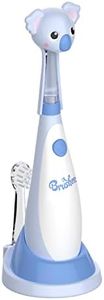 Brusheez Little Toddlers’ Sonic Toothbrush - Safe & Gentle Toothbrush for Ages 1-3 with Built-in, Light-Up 2-Minute Timer, Extra Brush Head, & Storage Base for First-Time Brushers (Kiwi The Koala)