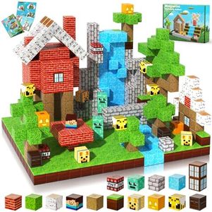 Magnetic Blocks-100PCS Magnetic Building Blocks, Magnetic Tiles Kids Build Cubes 2025 Upgraded STEM Game Toys, Christmas Birthday Gifts for Boys & Girls Ages 3+