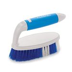 Cello Kleeno Tile Scrubber Plastic Brush | Versatile Bathroom, Kitchen, and Floor Tile Cleaning Tool with Flexible Bristles and Sturdy Grip Handle | Blue and White