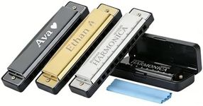 Personalized custom professional tuning harmonica - 10-hole - C key stainless steel harmonica, suitable for beginners, students, and as a gift for friends. It is a meaningful musical instrument gift.