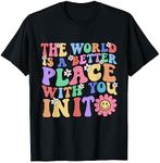 Retro Teacher, The World Is A Better Place With You In It T-Shirt