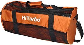 Hiturbo Mesh Duffel Bag: Diving Duffels Luggage - Travel Dive Bags - Beach Gear for Scuba Surfing Snorkeling - Orange