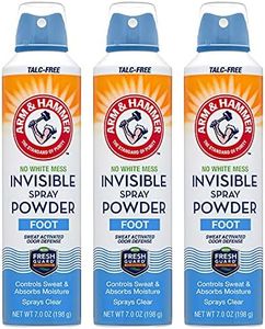 Arm & Hammer Invisible Foot Powder Spray, Clear Talc-Free Foot Odor & Sweat Control, Foot Spray Odor Eliminator Spray, Foot Odor Eliminator For Men & Women, Foot Odor Spray, 7 Oz (3 Pack)