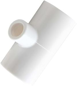 Psarnuk 20 Pack Chicken Waterer Tee Fittings, for Threaded Chicken Water Cups, Chicken Waterer Nipples and Poultry Water Feeder, ABS Material, White & Thickened