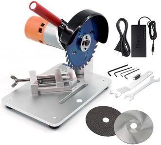 WQV Mini Miter Saw, 775 Motor Cut Off Mini Chop Saw, 4 inch Circular Saw with Angle Adjustable Vise & 3 Blades for Craftsman DIY Crafts Hobby PVC Metal Wood Cutting, Adjustable Speed