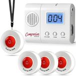 SYNLETT Caregiver Pager Wireless Call Buttons for Elderly at Home for Seniors Adults Patients Nurse Call Light System Alert Button Alarm Emergency with Review Feature