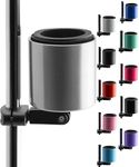 Kroozie Deluxe Bicycle Cup Holder - The Ultimate Bike & Scooter Cup Holder for Handlebars, Cruiser, Electric & Exercise Bikes, Treadmills, and More