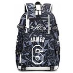 Basketball Player Star James Luminous Backpack Travel Student Backpack Fans Bookbag for Men Women (Style 3)