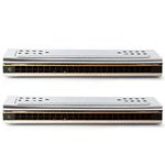 Swan 2-in-1 Dual-sided Tremolo Harmonica Mouth Organ Dural Key of C&G 24 Double Holes Reed Wind Instrument with Padded Box Cleaning Cloth