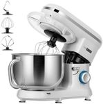 VIVOHOME Stand Mixer, 1500W 10 Speed 6 Quart Tilt-Head Kitchen Electric Food Mixer with Beater, Dough Hook, Wire Whip and Egg Separator, Silver