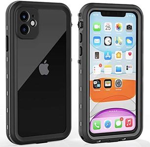 ZWWADR iPhone 11 Waterproof Case with Screen Protector Full Body Protector Shockproof Dustproof Dirtproof Heavy Duty IP68 Waterproof Case for iPhone 11(6.1inch) (Clear)