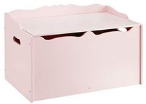 Amazon Basics – Wooden Toy Box, Pink, 76.2 x 40.64 x 46.99 cm