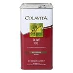 Colavita Pure Olive Oil (5L) | Imported from Italy | Premium Olive Oil for Deep Frying, Sautéing and Body Massage | Tin Can Pack