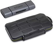 Koah Pro 2-in-1 Aluminum Shell OTG Dual Slot SD Card Reader and Rugged Memory Storage Carrying Case