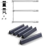 QuliMetal 69787 Grill Burner and 7636 Flavorizer Bars for Weber Spirit 300 and GS4 Spirit II 300, Spirit E/S-310 E/S-320 E/S-330 Series Gas Grills, 15.3" Flavor Bars and 18ââ‚¬Å“ Grill Burner