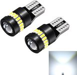 ZKFAR 2 PCS T10 LED Bulbs, 18SMD 3014 1SMD 3030 Chipset, 155 Lumens Super Bright Light 6500K White Light, Car LED Width Light Side Marker Light