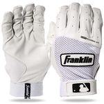 Franklin Sports Digitek Batting Glove Pair - White/White - Adult Medium