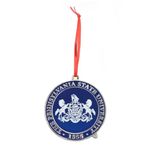 Penn State Nitty Lions University Seal Metal Christmas Ornament