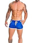 Alivebody Men's Mesh Athletic Shorts for Running Workout Swimming Quick Dry Lightweight Color Blue Size L