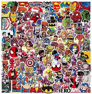 Lot de 100 autocollants super héros pour ordinateur portable, scrapbooking, téléphone, ordinateur de skateboard, Marvel Avengers Legends, filles, adultes et enfants